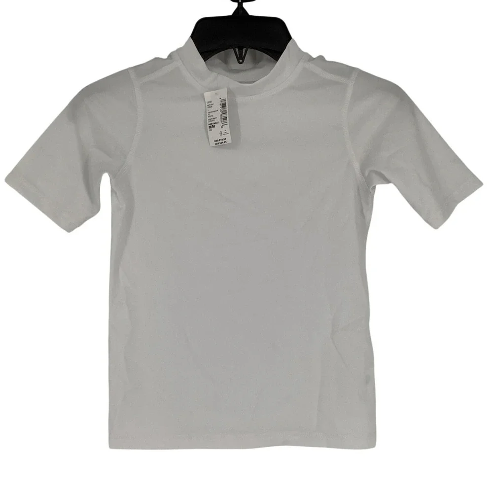 The Children's Place Boy's Medium White Basic Short Sleeve Preppy T-Shirt I11-16